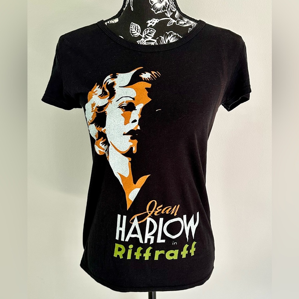Vintage Cinema/Hollywood Star Jean Harlow black T shirt